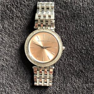 Michael Kors Silver & Rose Gold Watch